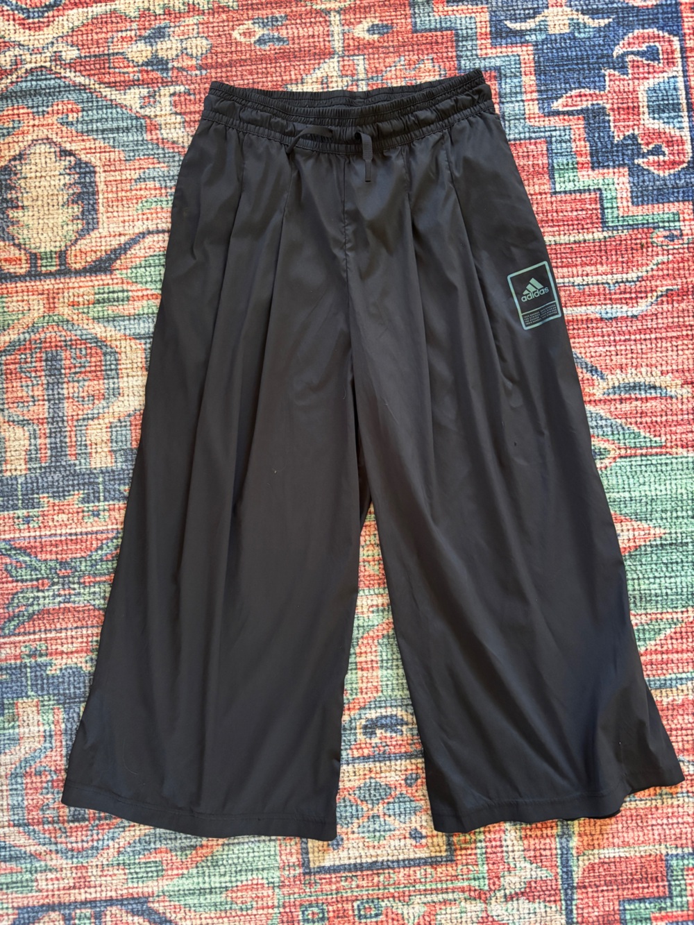 NWOT Adidas Wide Leg Black Pants, L fits like a M
